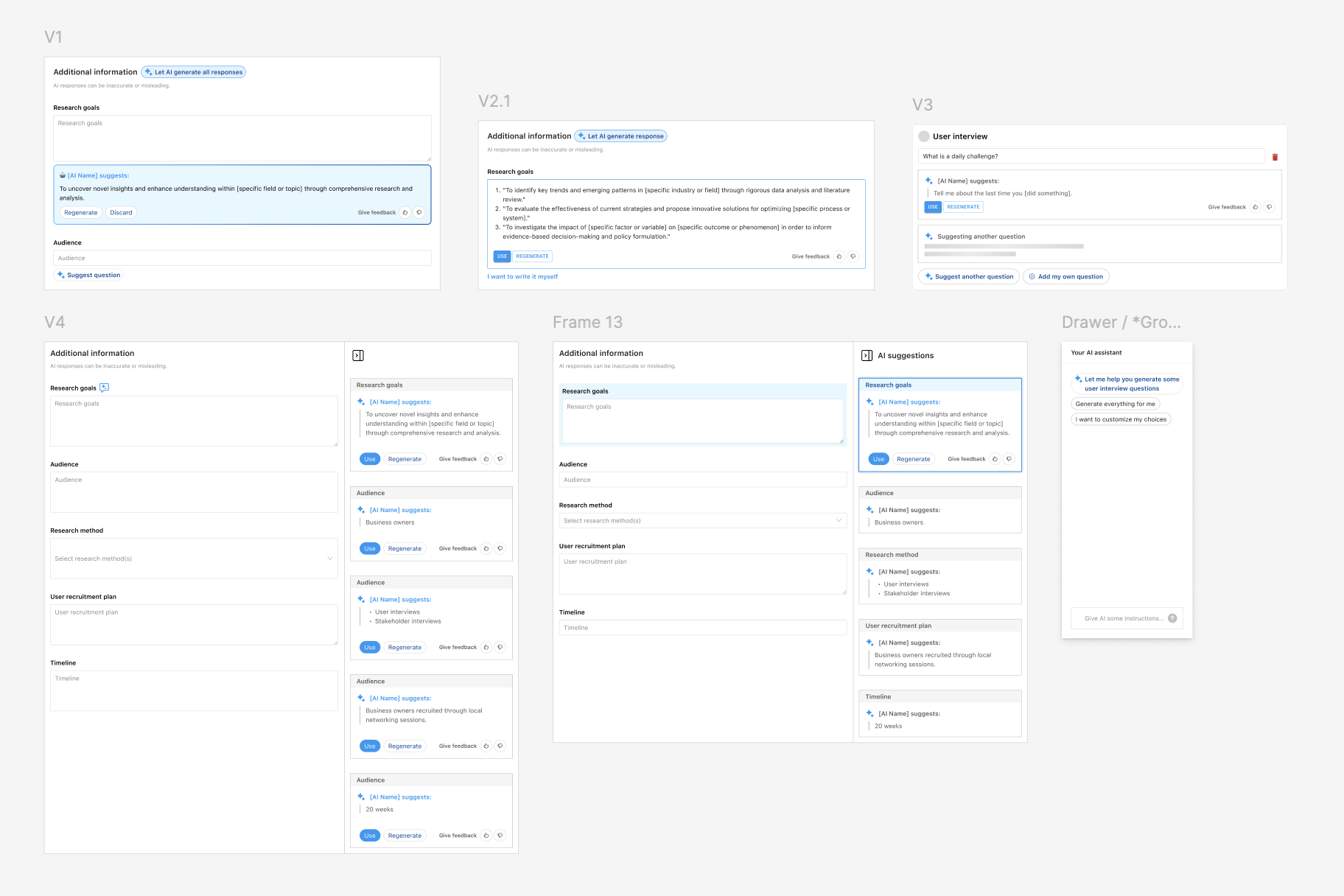 Iterations of the AI placement and behaviours